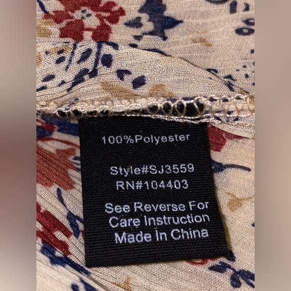 Sweet Wanderer Floral Babydoll Milkmaid Peasant Ruffle Top Women Size M Dainty - Picture 3 of 7